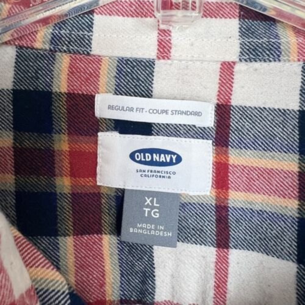 Old Navy Men’s XL Flannel Shacket Shirt Jacket Button Up Over-shirt Casual warm - Picture 4 of 7
